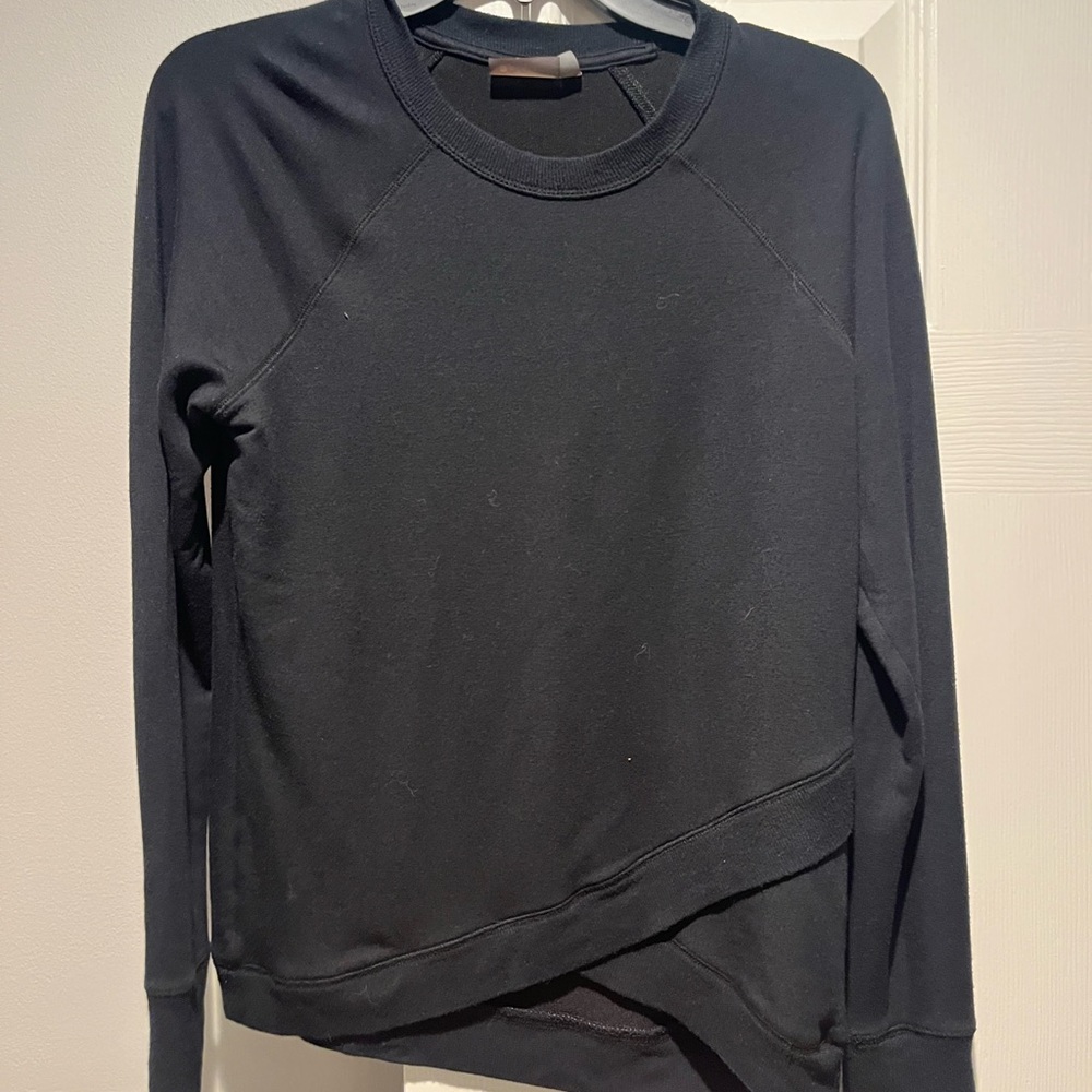 Athleta Gray Asymmetrical Long Sleeve Hoodie